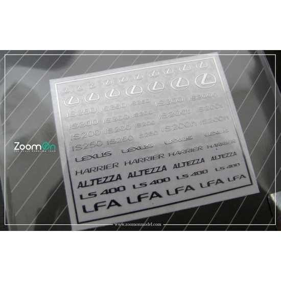 1/24 - 1/43 Lexus Logo Metal Sticker