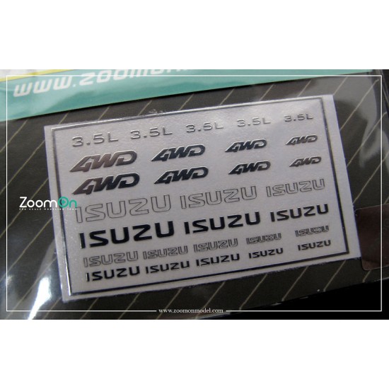 1/24 - 1/43 ISUZU Logo Metal Sticker