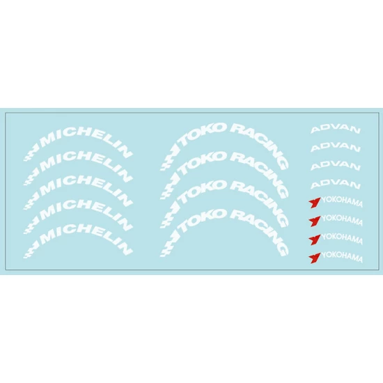 1/24 Tyre Letters (A) Decal for 15-17'' Wheels
