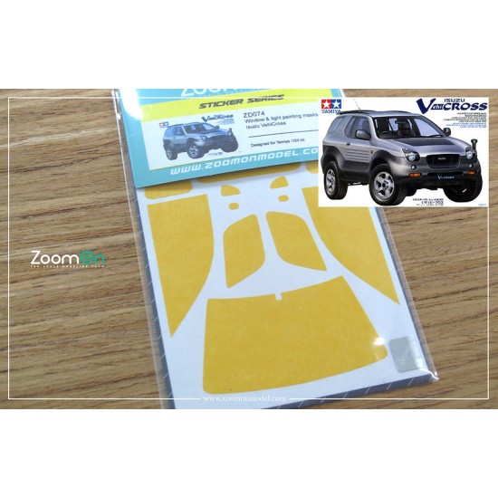1/24 Isuzu VehiCros Window and Light Painting Masks for Tamiya kit