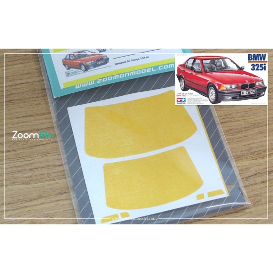 1/24 BMW 325i 199 Window and Light Painting Masks for Tamiya kit