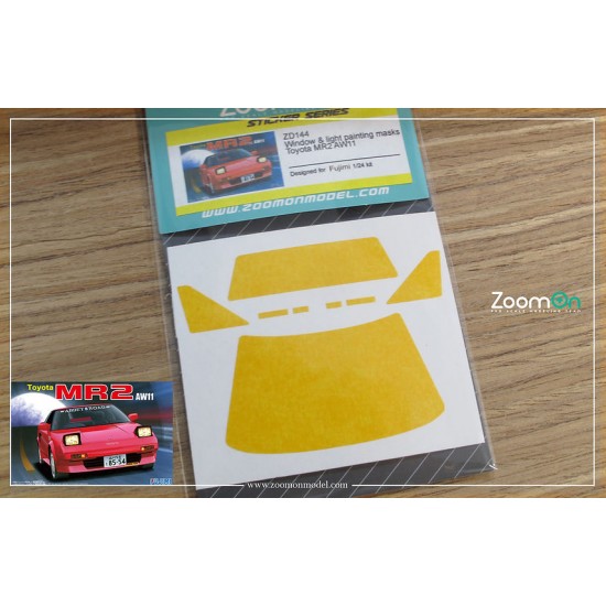 1/24 Toyota MR2 AW11 Window and Light Painting Masks for Fujimi kit