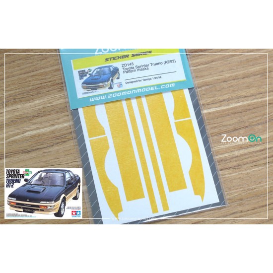 1/24 Toyota Sprinter Trueno (AE92) Pattern Masks for Tamiya kit