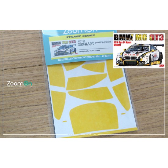 1/24 BMW M6 GT3 Window and Light Painting Masks for Nunu kit