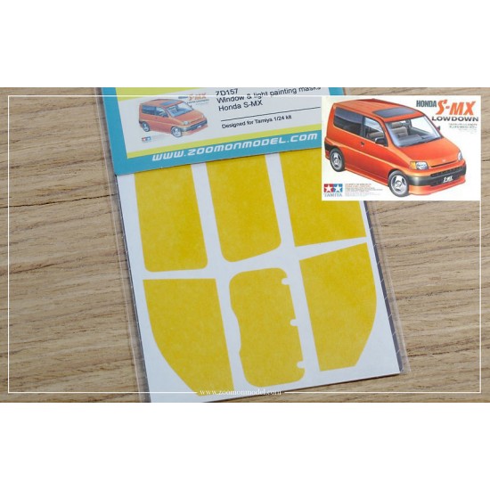 1/24 Honda S-MX Window and Light Painting Masks for Tamiya kit