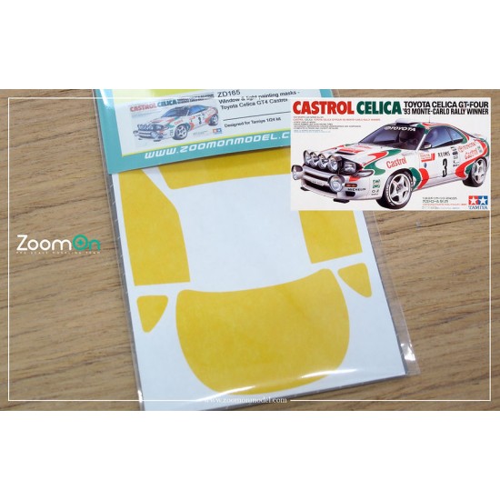 1/24 Toyota Celica GT4 Castrol Window and Light Painting Masks for Tamiya kit