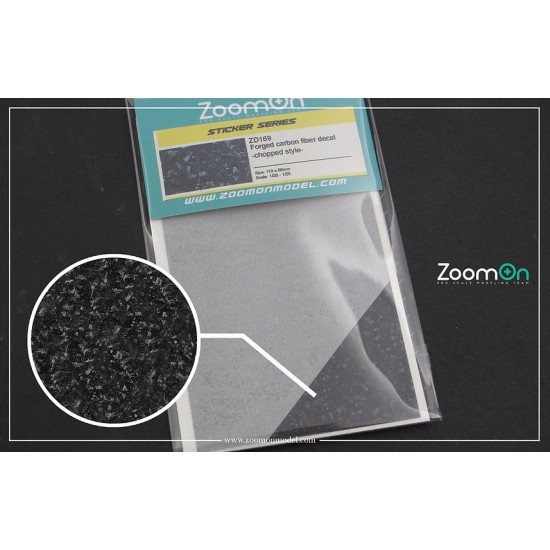 1/20 - 1/25 Forged Carbon Fiber Decal Chopped Style (110 x 68mm)