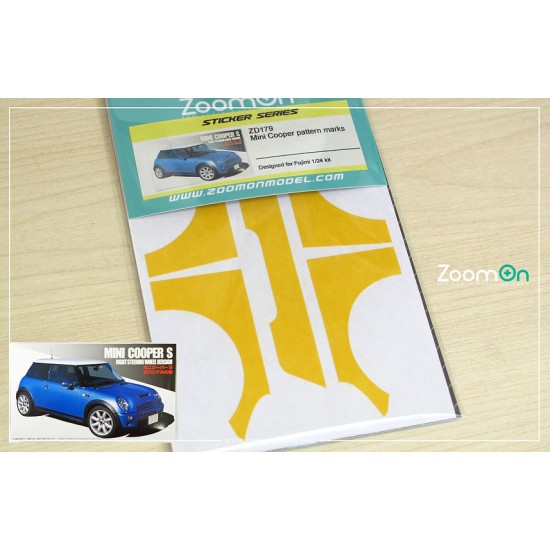 1/24 Mini Cooper Pattern Marks for Fujimi kit