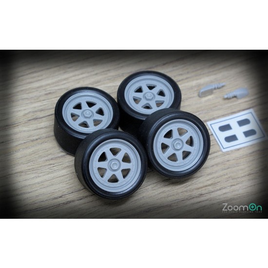 1/24 17'' SSR Racing Rim set with Tyres for Tamiya Macau GTR R32