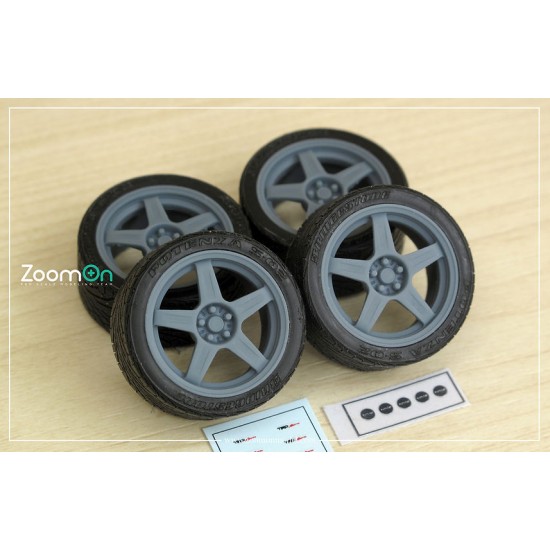 1/24 15'' TRD T3 Sport Rim set with Tyres