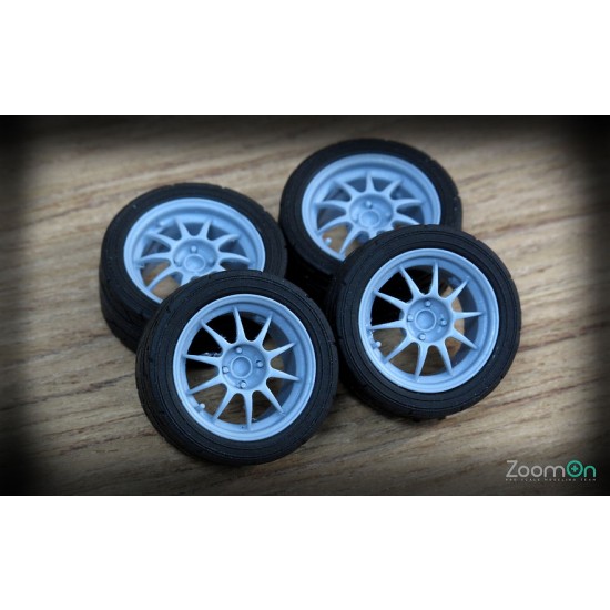 1/24 16' Enkei ES Tarmac Racing Rim set with Tyres for DC2/EG6/EK9