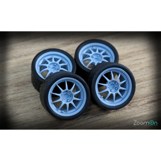 1/24 17'' Enkei ES Tarmac Racing Rim set with Tyres for DC5/EP3/CL7