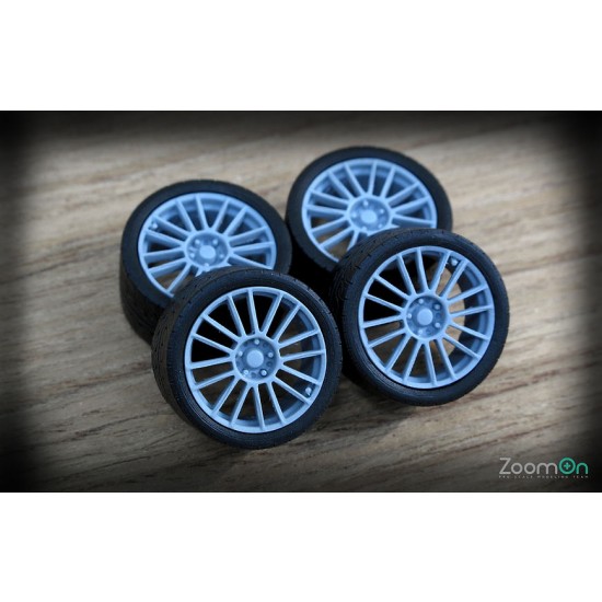 1/24 17'' Spoon CR93 Rim set with Tyres for DC5/S2000/EK9/CRZ