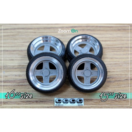1/24 16'' SSR MK2 Rim set with Stretch Tyres