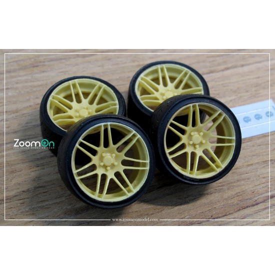 1/24 17'' Forgedstar F14 Rim set with Tyres
