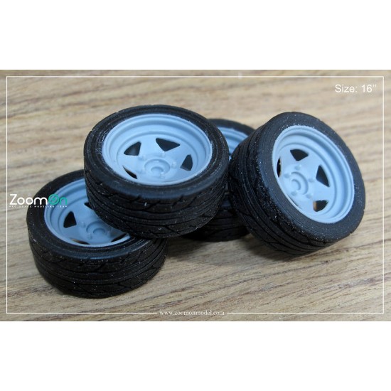1/24 16'' Star Steel Rim set with Tyres