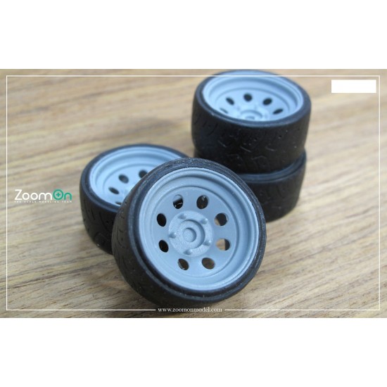 1/24 17'' Circle Steel Rim set with Tyres