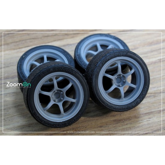 1/24 18'' Advan Racing RG2 Rim set with Tyres