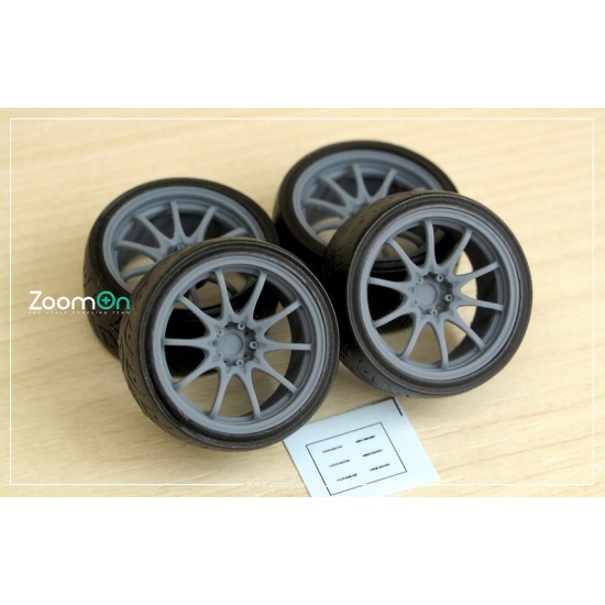 1/24 17'' Rays CE28N Rim set with Tyres