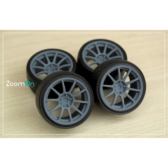 1/24 15'' WedsSport TC105N Rim set (4 holes) with Tyres