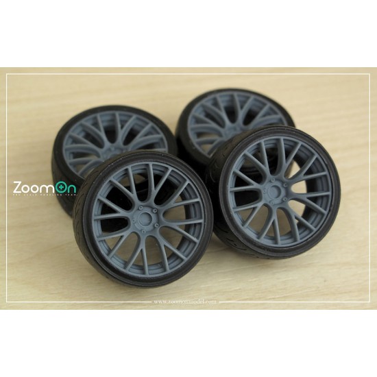 1/24 17'' Rays G16 Rim set (5 holes) with Tyres