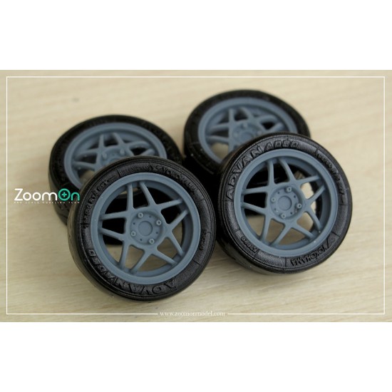 1/24 17'' SSR RF-PRO Rim set with Tyres