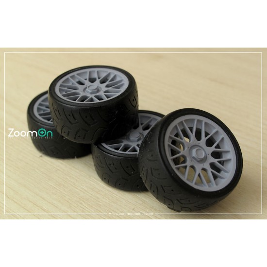 1/24 14'' Work Starfield Rim set with Tyres