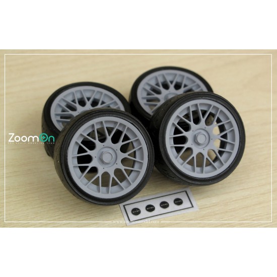 1/24 16'' Work Starfield Rim set with Tyres