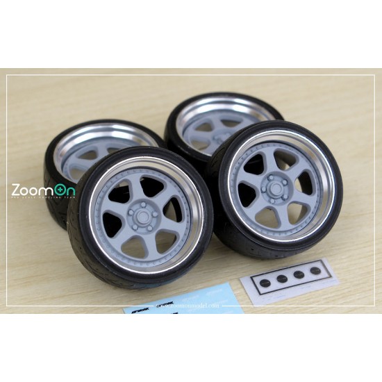 1/24 19'' Work Meister L1 Rim set with Tyres