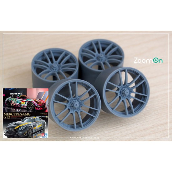 1/24 18'' Enkei RA039 Rim set without Tyre for Tamiya #24345