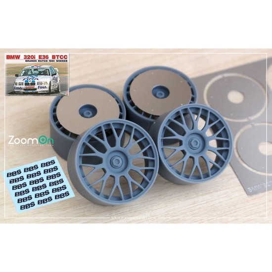 1/24 18'' BBS BMW 320i (E36) BTCC 1996 Rim without Tyre for Nunu kit