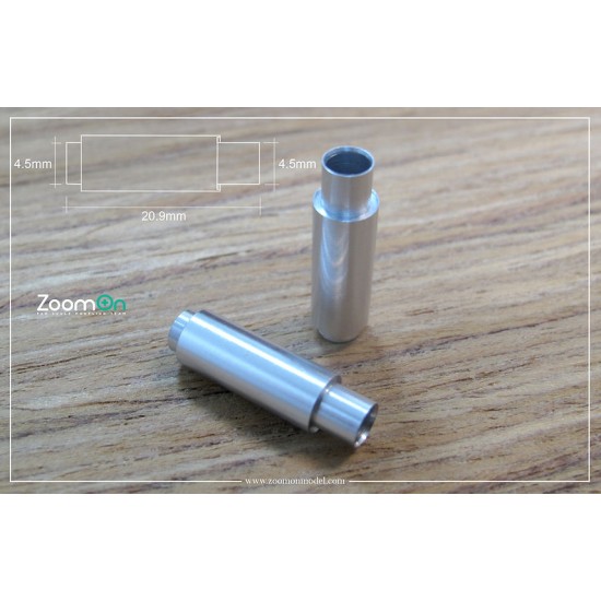 1/24 Metal Exhaust Pipe #M Size (2pcs, dia. 4.5mm, length 21mm)