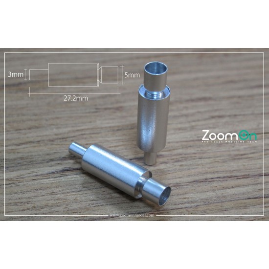 1/24 HKS Metal Exhaust (L size) - Silver