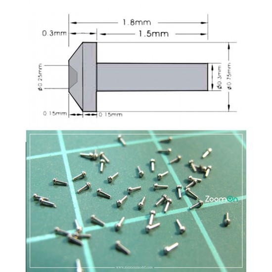 Rivets (dia 0.75mm, 50pcs)
