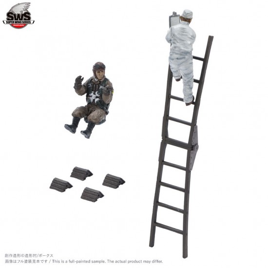 1/32 Shinden Sortie Preparation Set (2x Figure, 1x Ladder, 4x Wheel Chock)