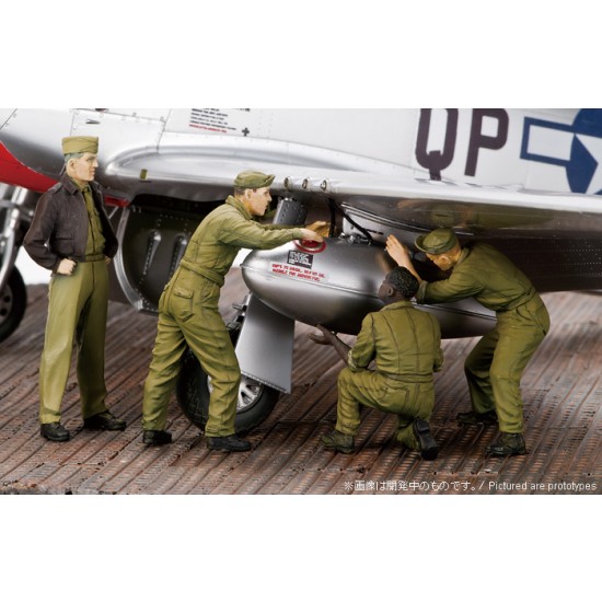 1/32 North-American P-51D Mustang Maintenance Crew Set (4 figures)