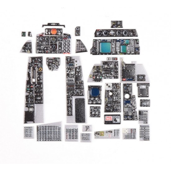 1/48 F-4G 3D Acrylic Instrument Panels Set for Zoukei-Mura #SWS48-14