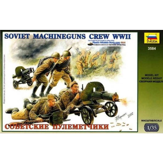1/35 WWII Soviet Machine Guns with Crew