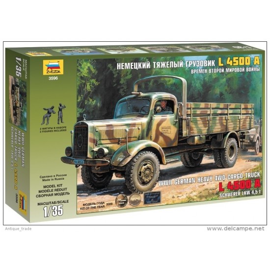 1/35 WWII German Heavy 4WD Cargo Truck L 4500 A Schwerer LKW 4.5 ton