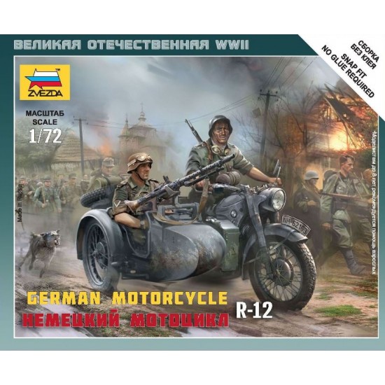 1/72 (Snap-Fit) German Motorcycle R-12