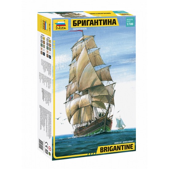 1/100 Brigantine Sailing Ship