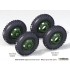 1/35 US M54A2 Cargo Truck Military Type Sagged Front Wheels set for AFV Club kits