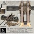 1/35 Twin Mount M2HB Browning .50 Calibre Machine Gun for HMMWV & GMV w/Roof Ring & A-Base
