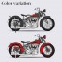 1/9 Crocker Hemi-Head 1936 Small Tank Motorcycle Full Detail Kit