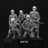 1/35 WWII German M42 Helmet for Tamiya 35382 Type A - Tense Faces (5 different heads)