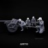 1/35 Heads of 5cm PaK 38 Gun Crew with Empty Cartridges for Tamiya #35392