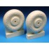 1/24 De Havilland Mosquito Late Main Wheels Set (2 Resin Wheels)