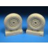 1/24 Grumman F6F Hellcat Cross Tread Wheels for Airfix kits