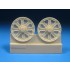 1/24 Grumman F6F Hellcat Cross Tread Wheels for Airfix kits