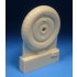 1/24 Bf 109E/F Mainwheels with Ribbed Tyres for Airfix/Trumpeter Me 109E kits